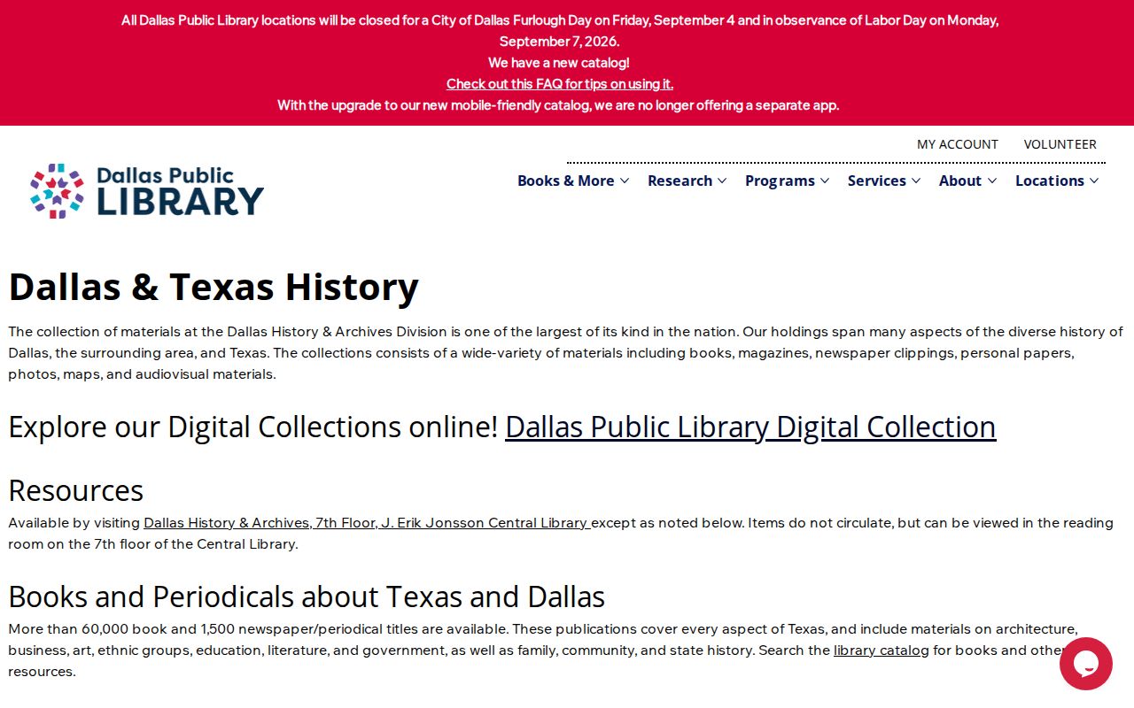 Duncanville city directory materials at Dallas History and Archives